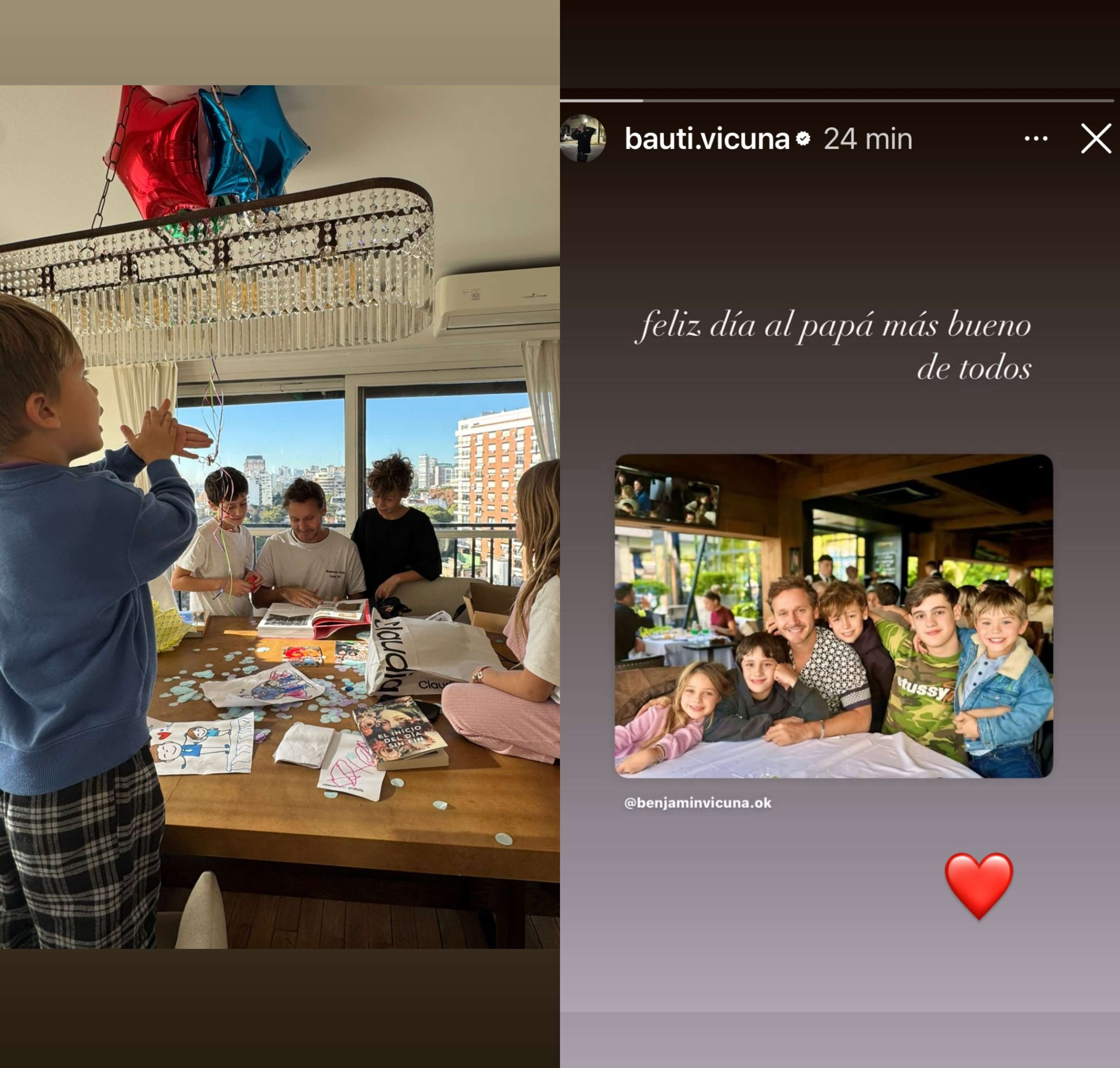 Historias de Instagram de Benjamín Vicuña