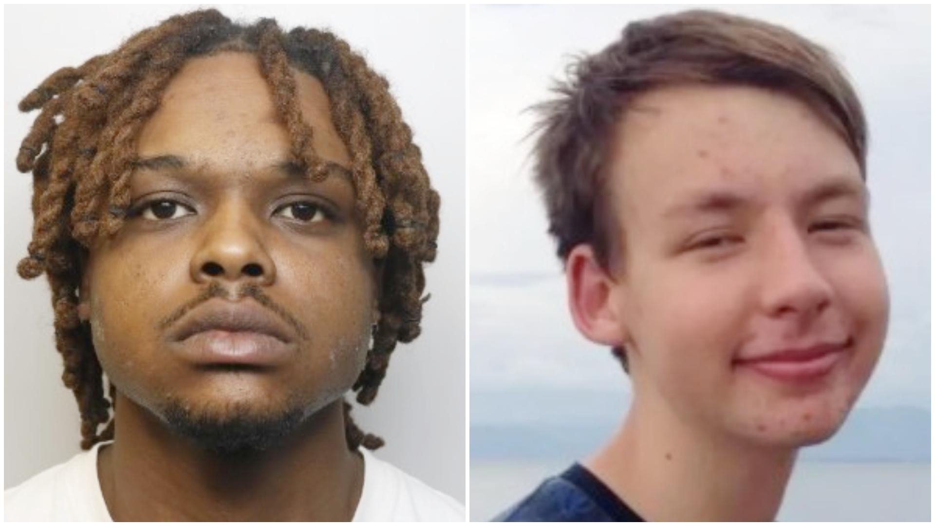 De izquierda a derecha: Rakeem Miles (agresor) y Samuel Winter (víctima)