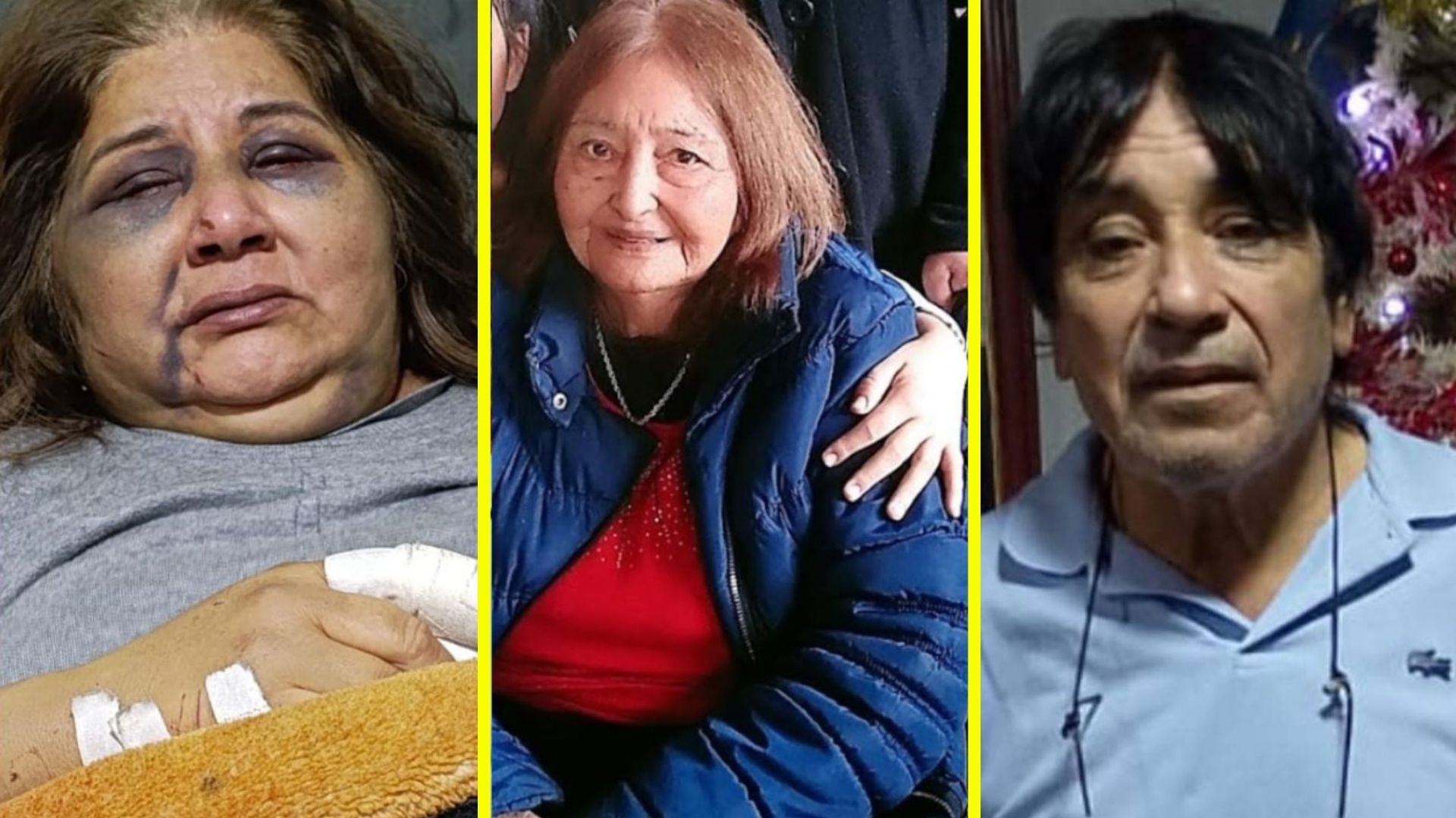 Estela Medina (62), Rosa Andrada (104) y Hugo Zelaya (72) / X @MarianaR31