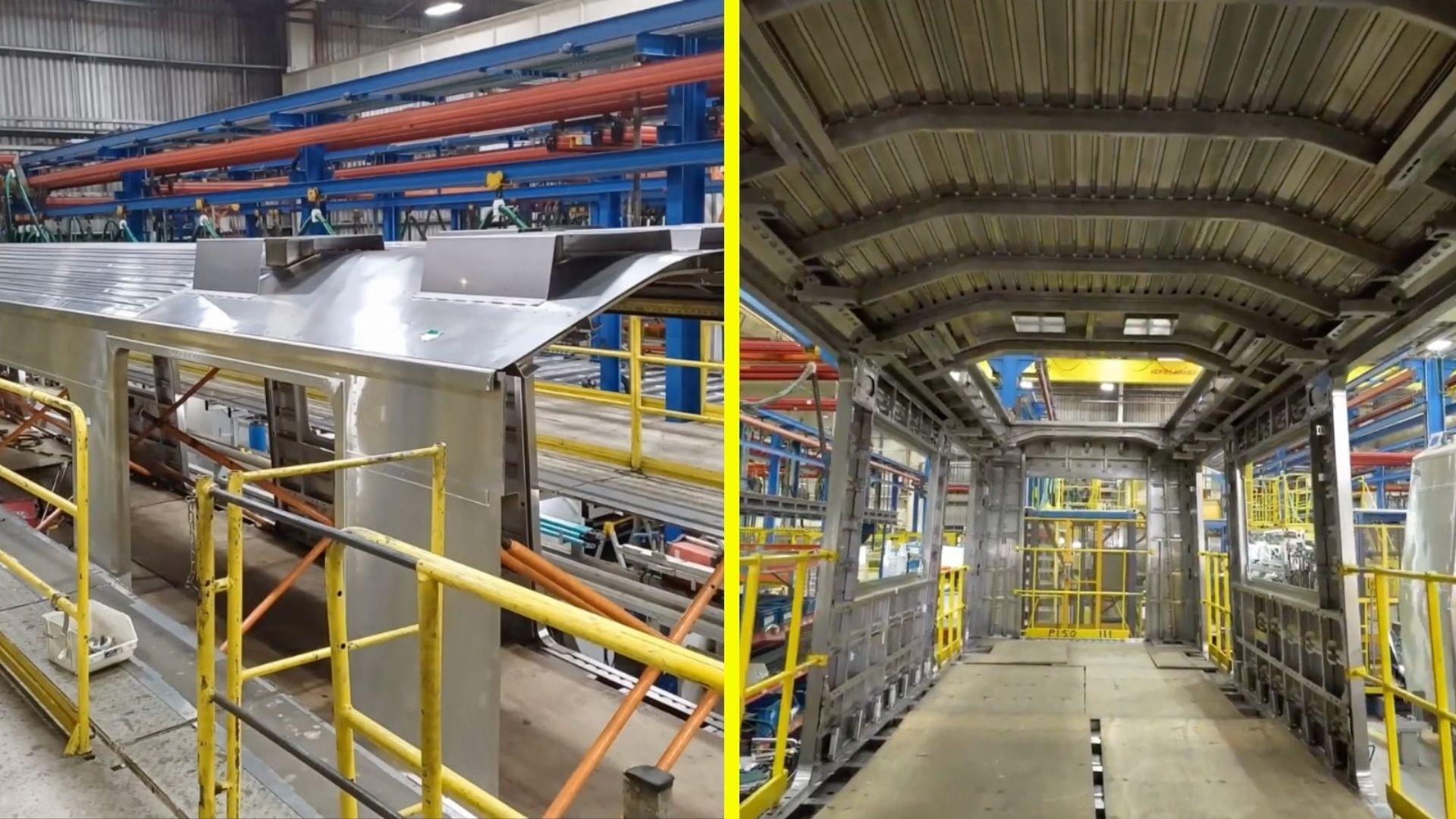 Construcción de la primera caja del tren de Línea 7 / Metro