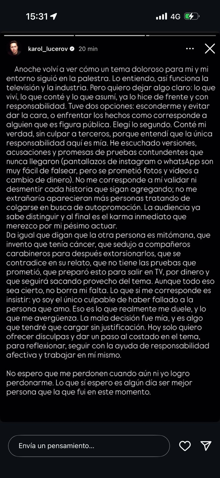 Historia de Karol Lucero