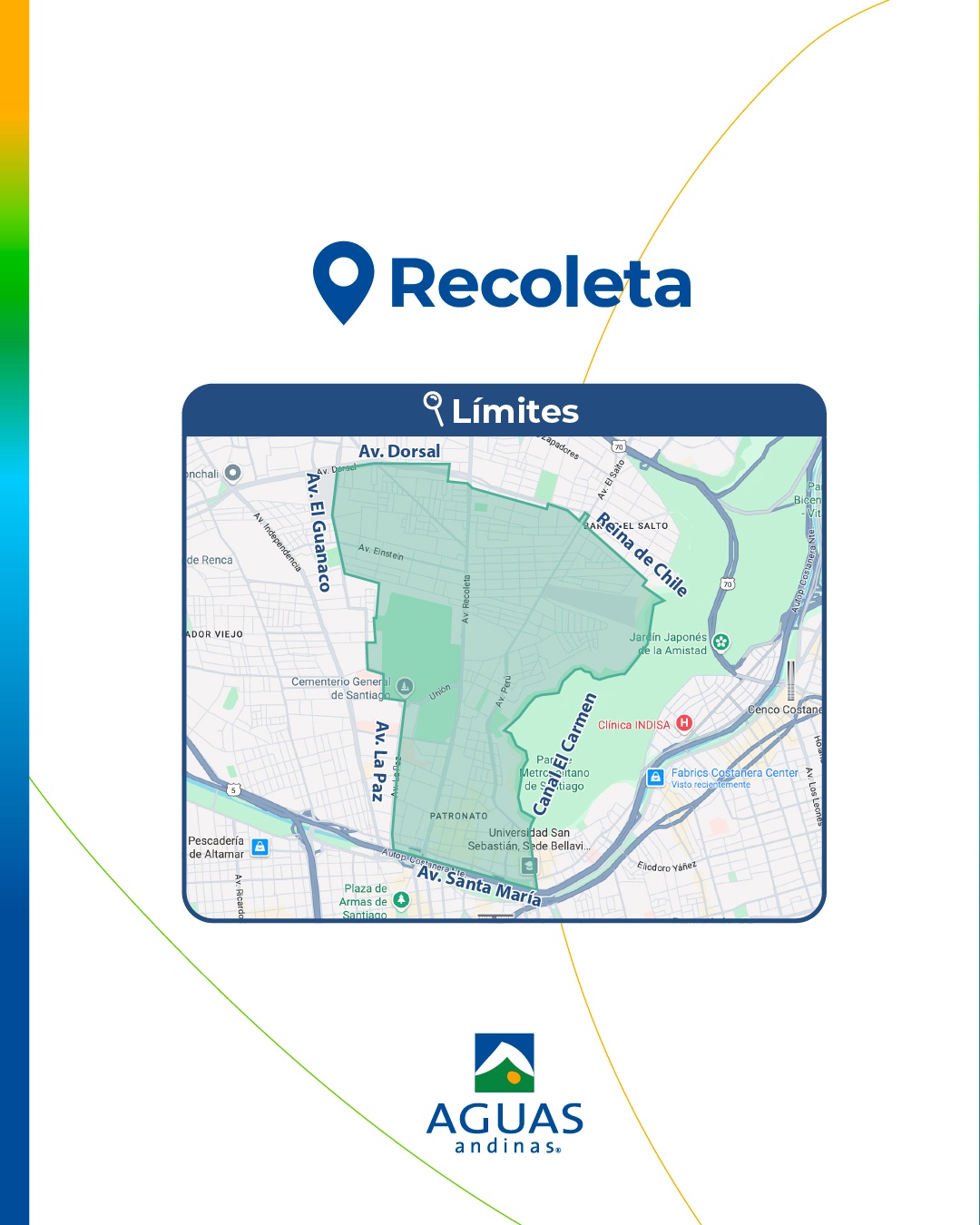 Mapa en Recoleta