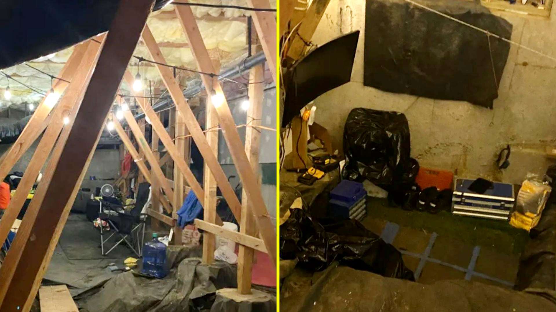Sótano de la casa donde fue hallado el hombre
