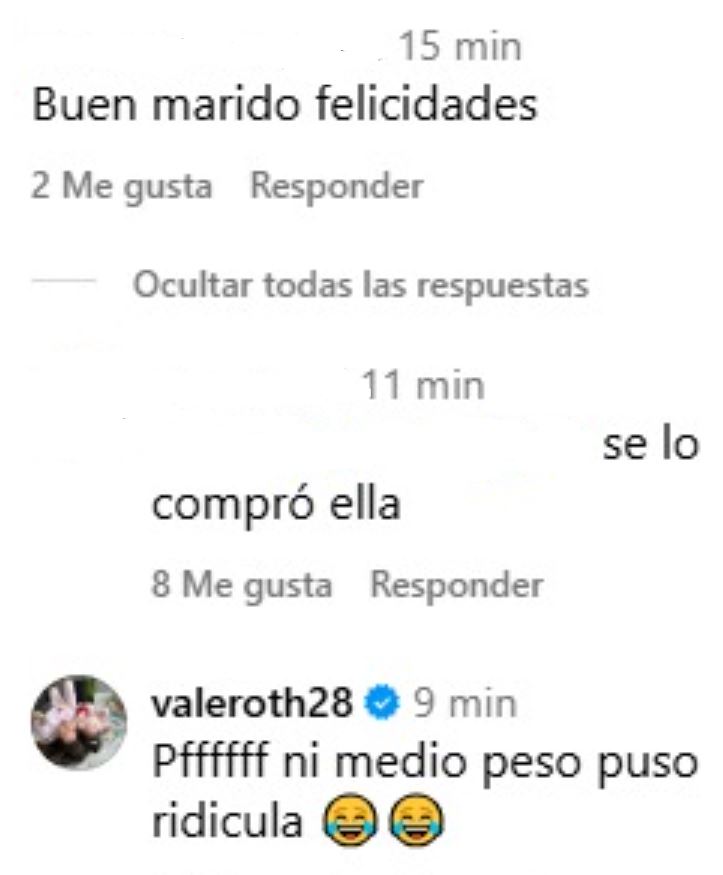 Comentarios a Vale Roth