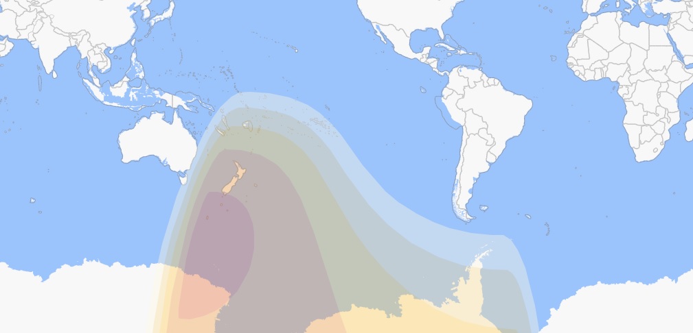 La cobertura del eclipse solar parcial casi alcanza el extremo sur de Chile, pero el fenómeno no se apreciará en ninguna parte del país (Time and Date)