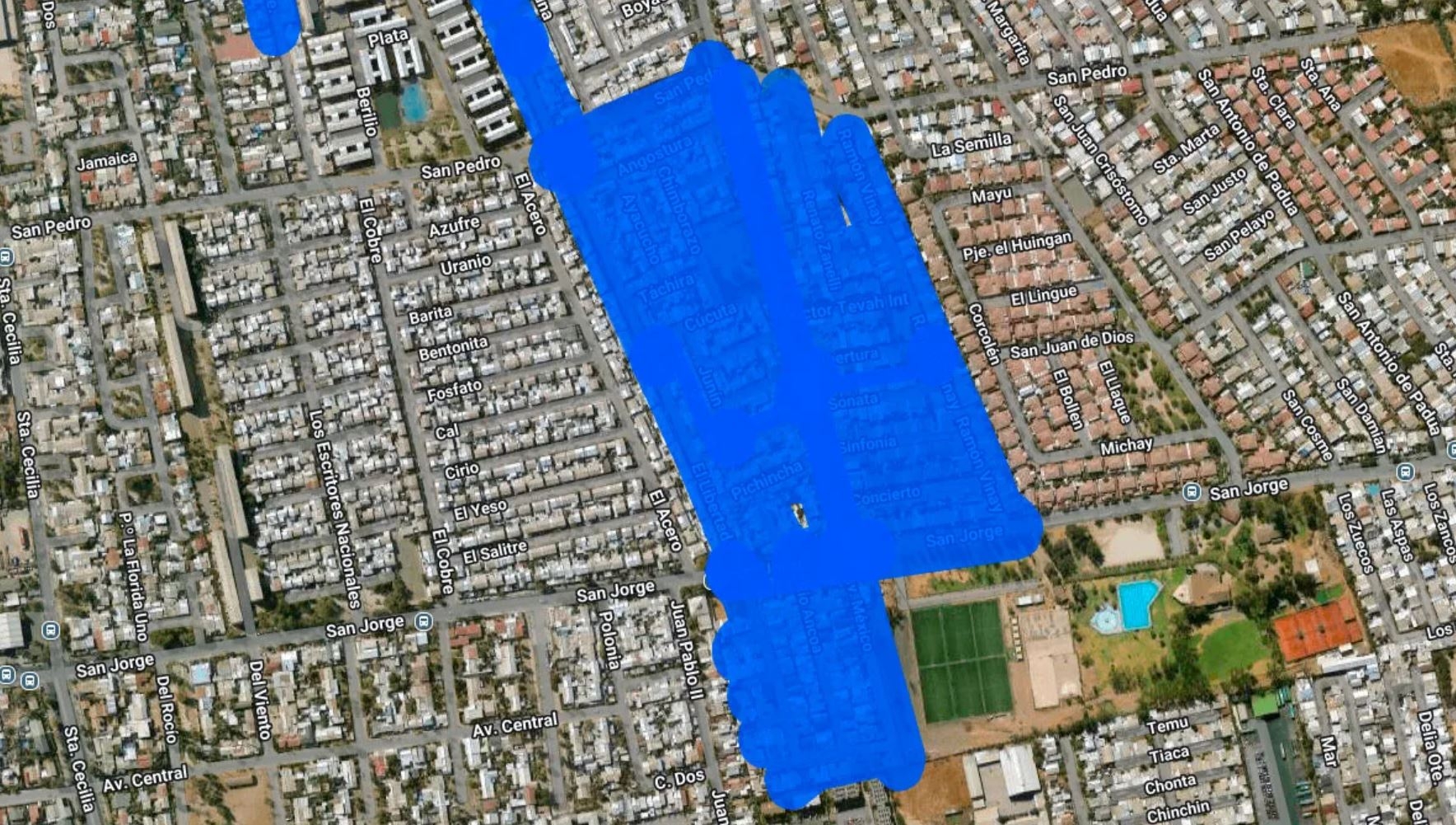 Sector de La Florida en el que se cortará la luz este miércoles 24 de septiembre