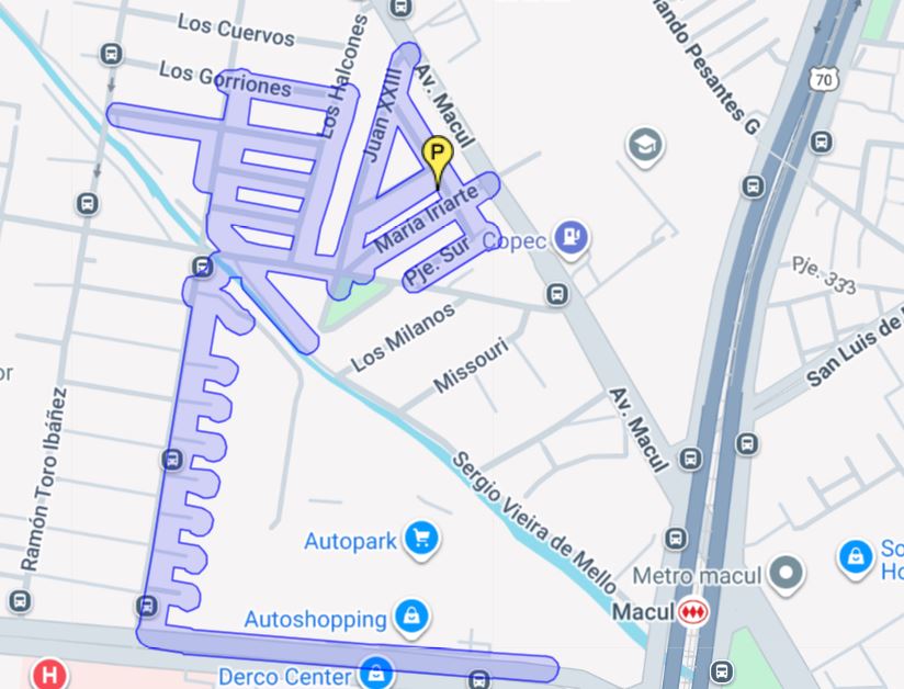 Zona de Macul afectada por el corte de agua