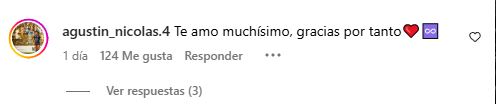 Comentario de Agustín a Rocío Toscano