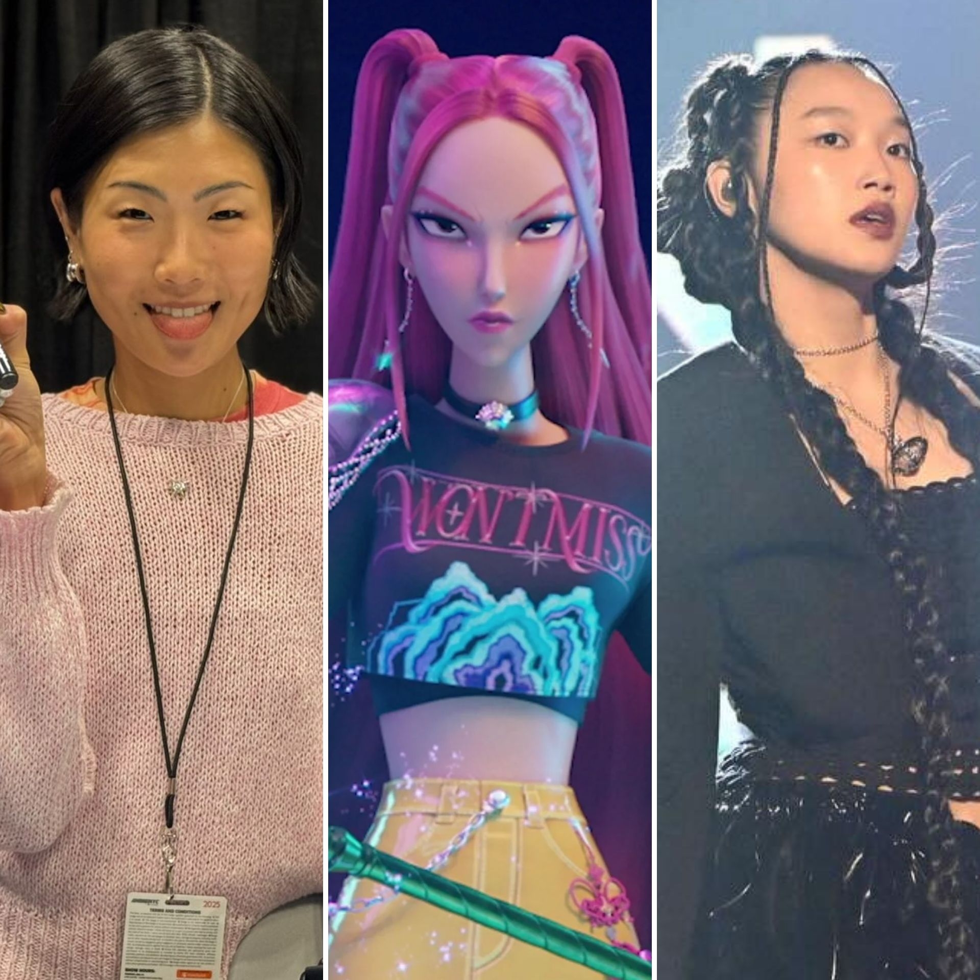 De izquierda a derecha: May Hong, Mira y Audrey Nuna