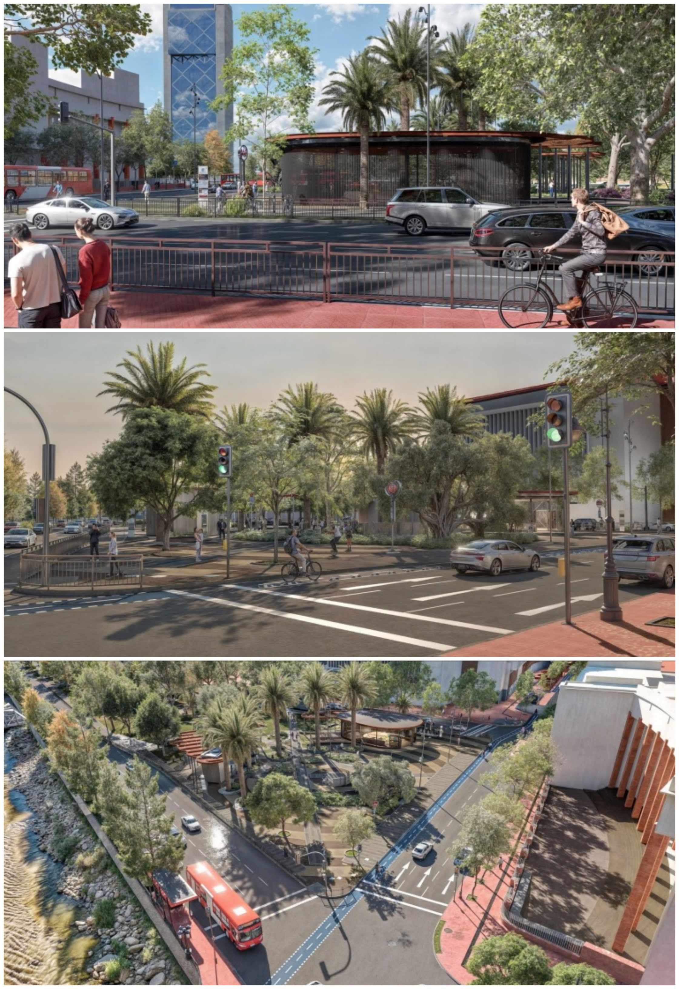 Así se verá el acceso a la estación Baquedano de la Línea 7 (Metro de Santiago)