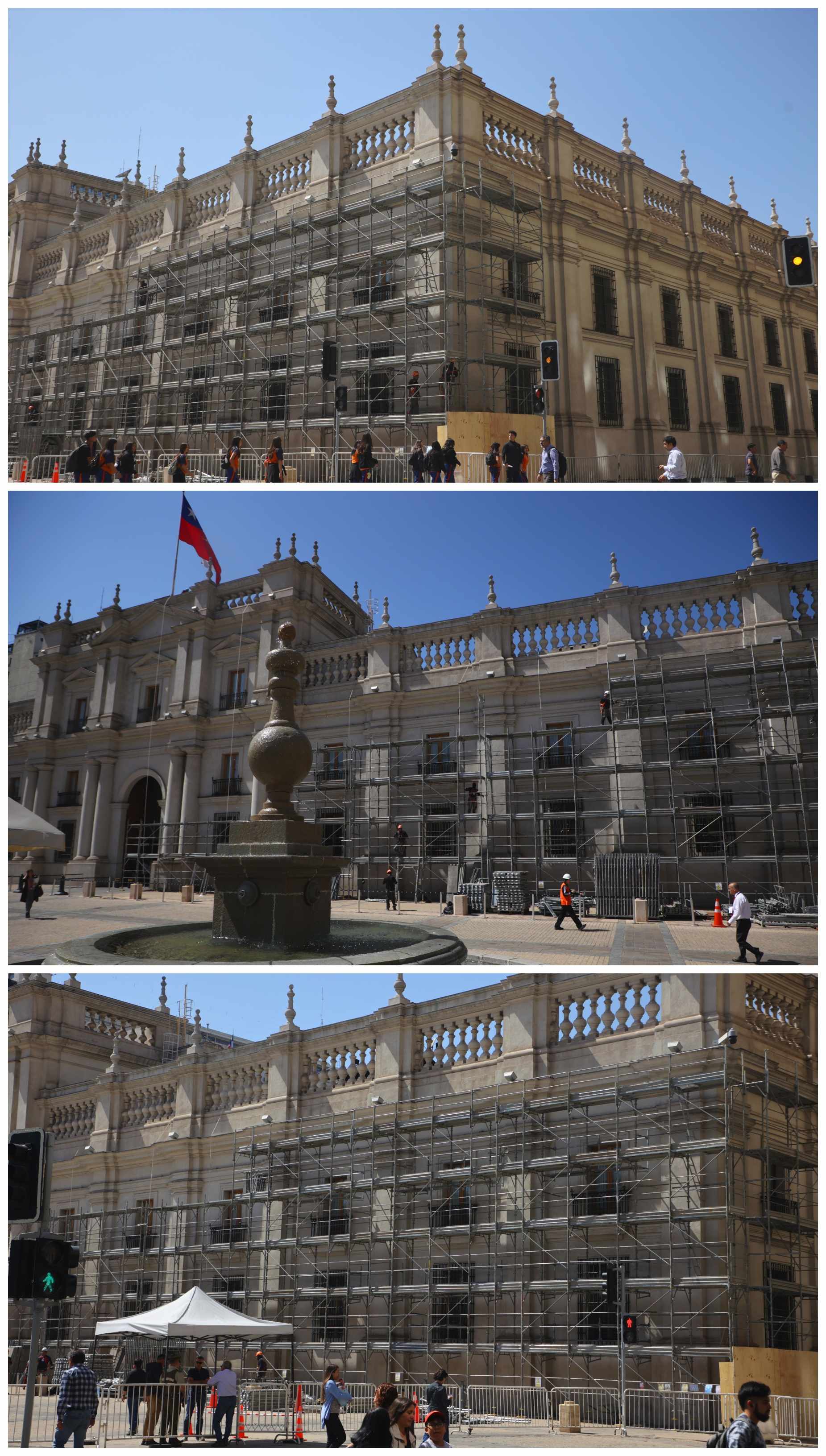 Así luce por estos días el Palacio de La Moneda (Aton)