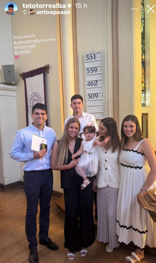 El bautizo de la hija de Toto Torrealba