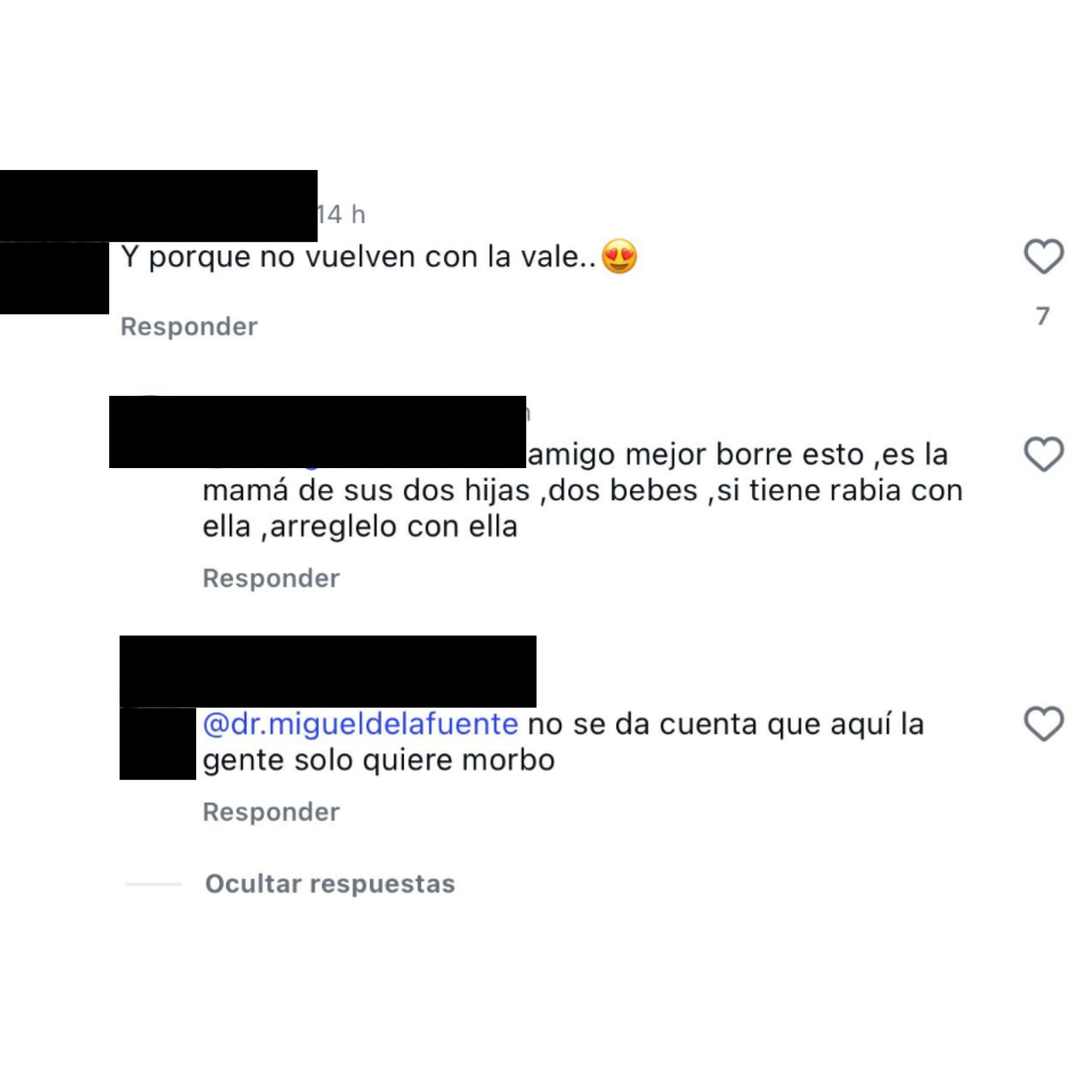 Comentarios a Miguel de la Fuente
