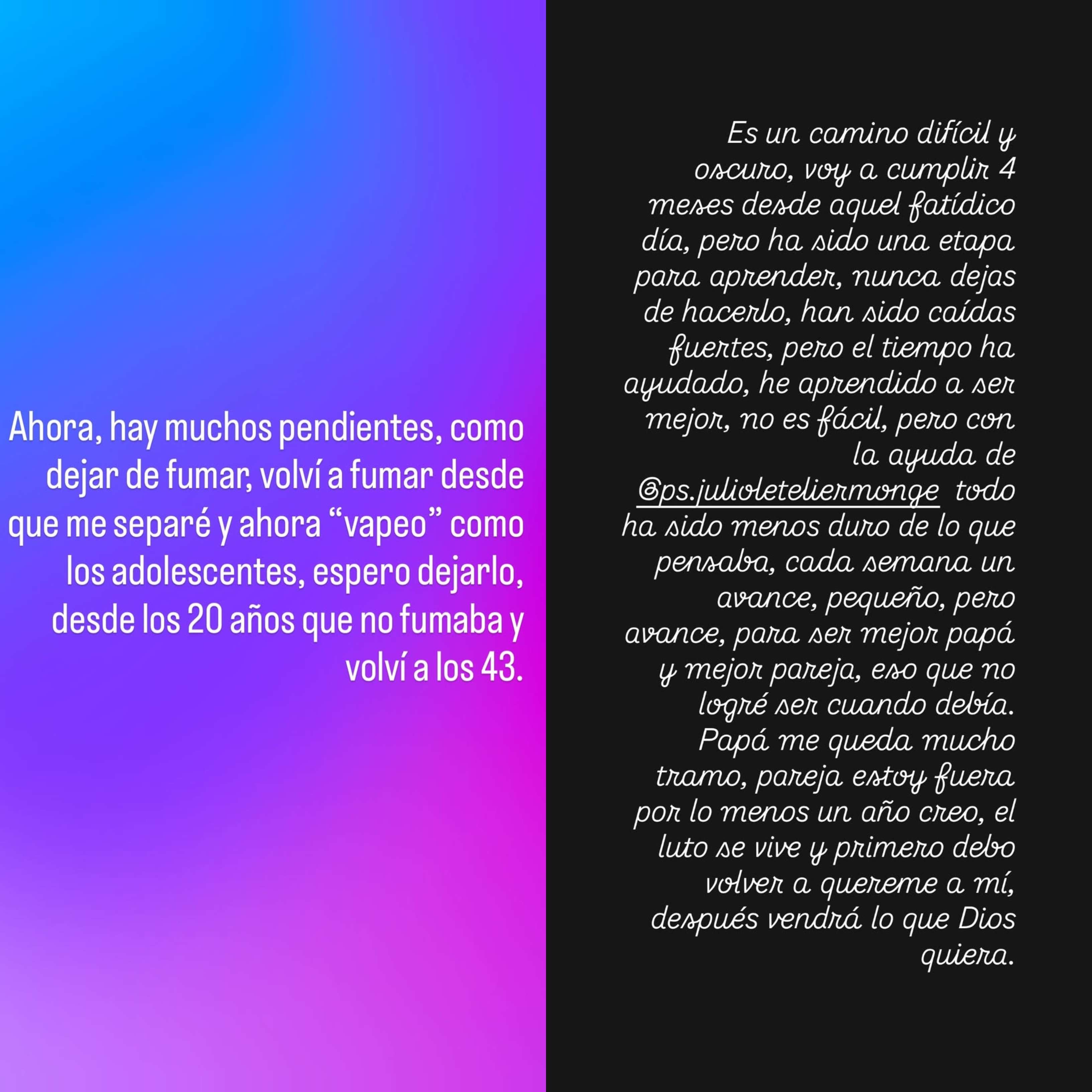 Historias de Instagram de Álvaro Ballero