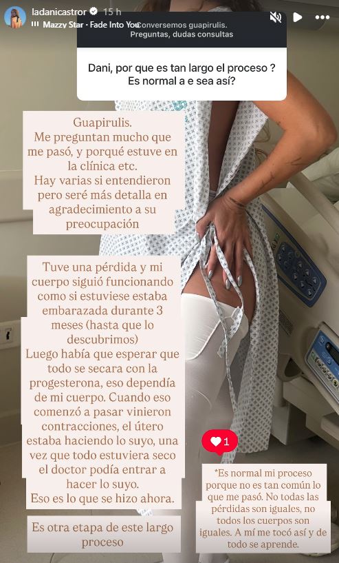Daniela Castro vía Instagram Stories.