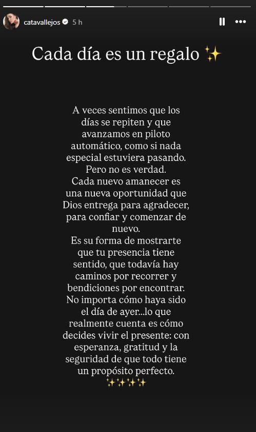 Historia de Instagram de @catavallejos.