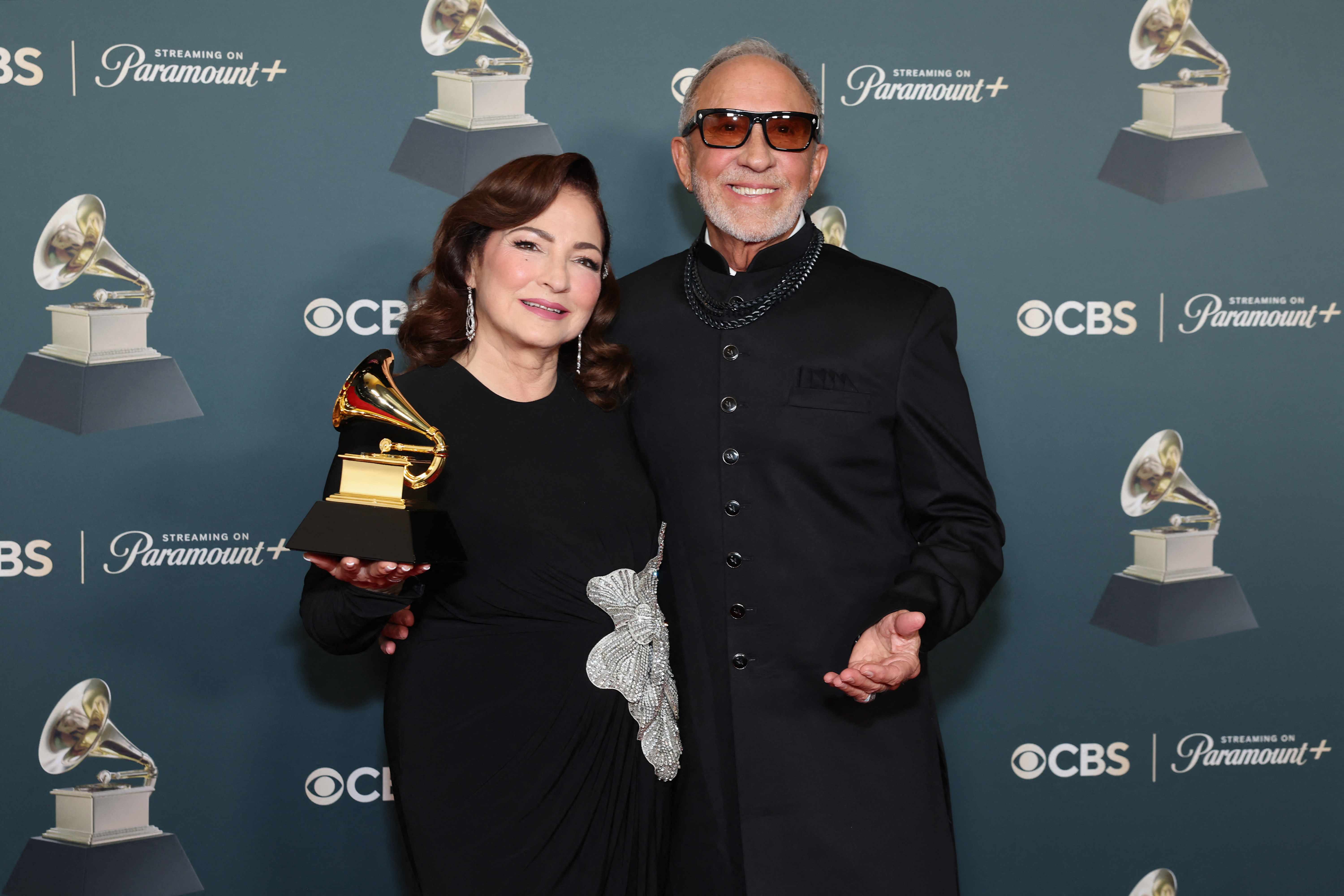 Gloria Estefan en los Premios Grammy 2026. / AFP.