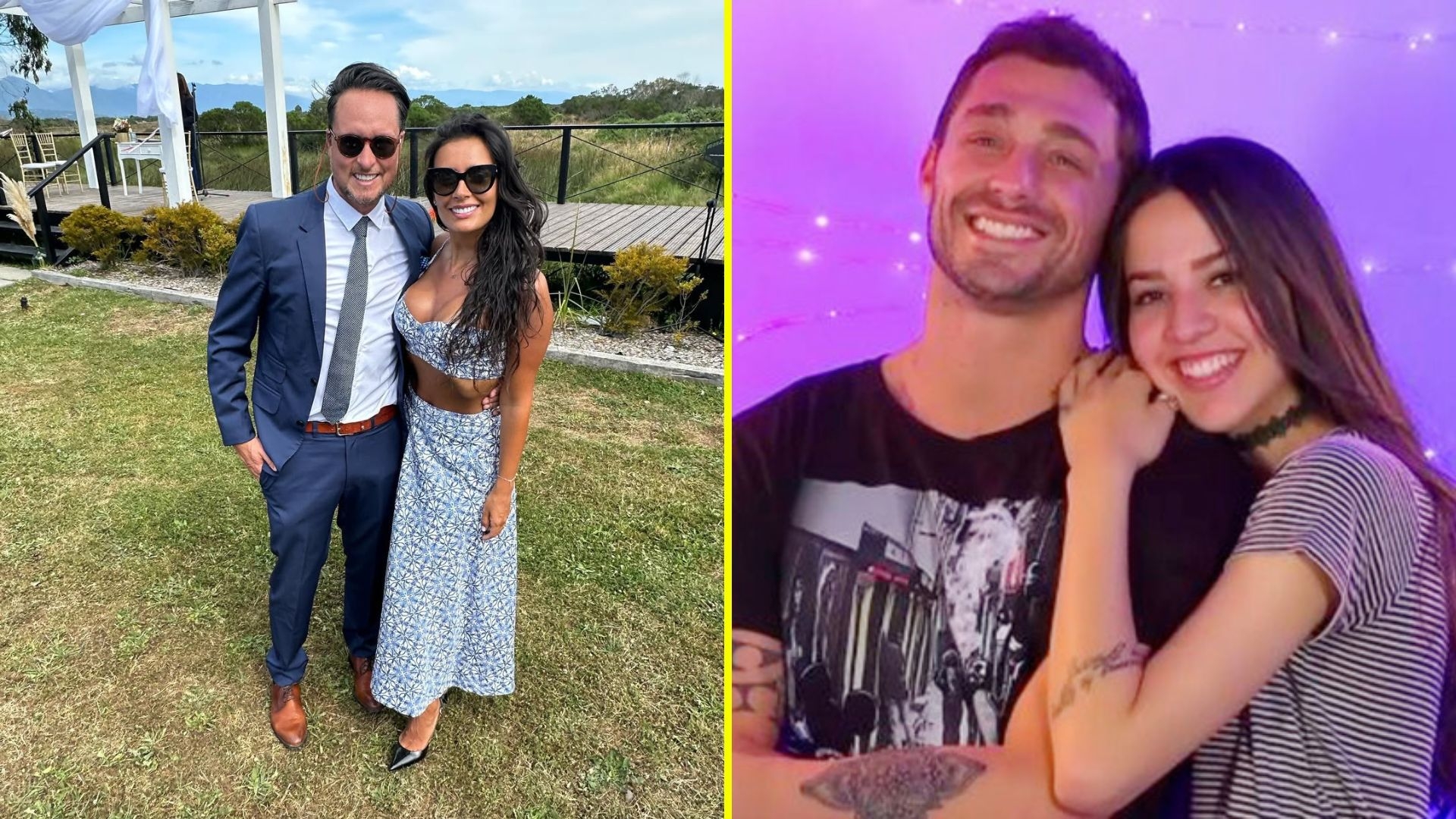 A la izquierda, Dominique y Rodrigo en la actualidad. A la Derecha, Joche en 