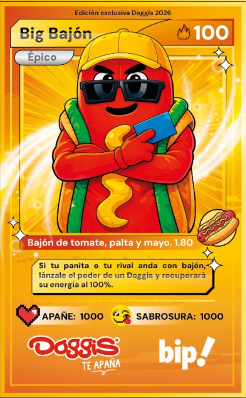 El modelo de la tarjeta Bip!